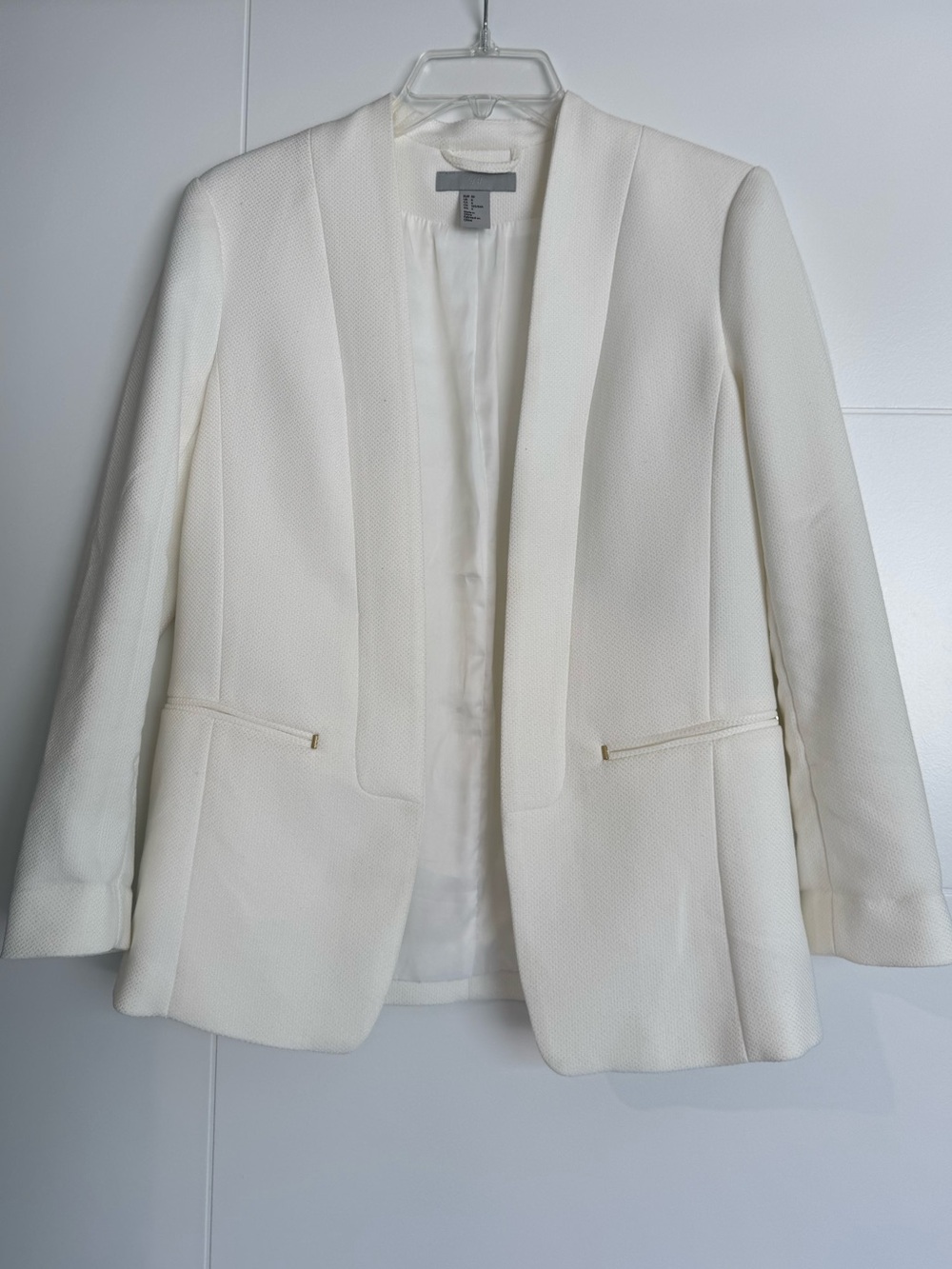 White Women's Open-Front Blazer
